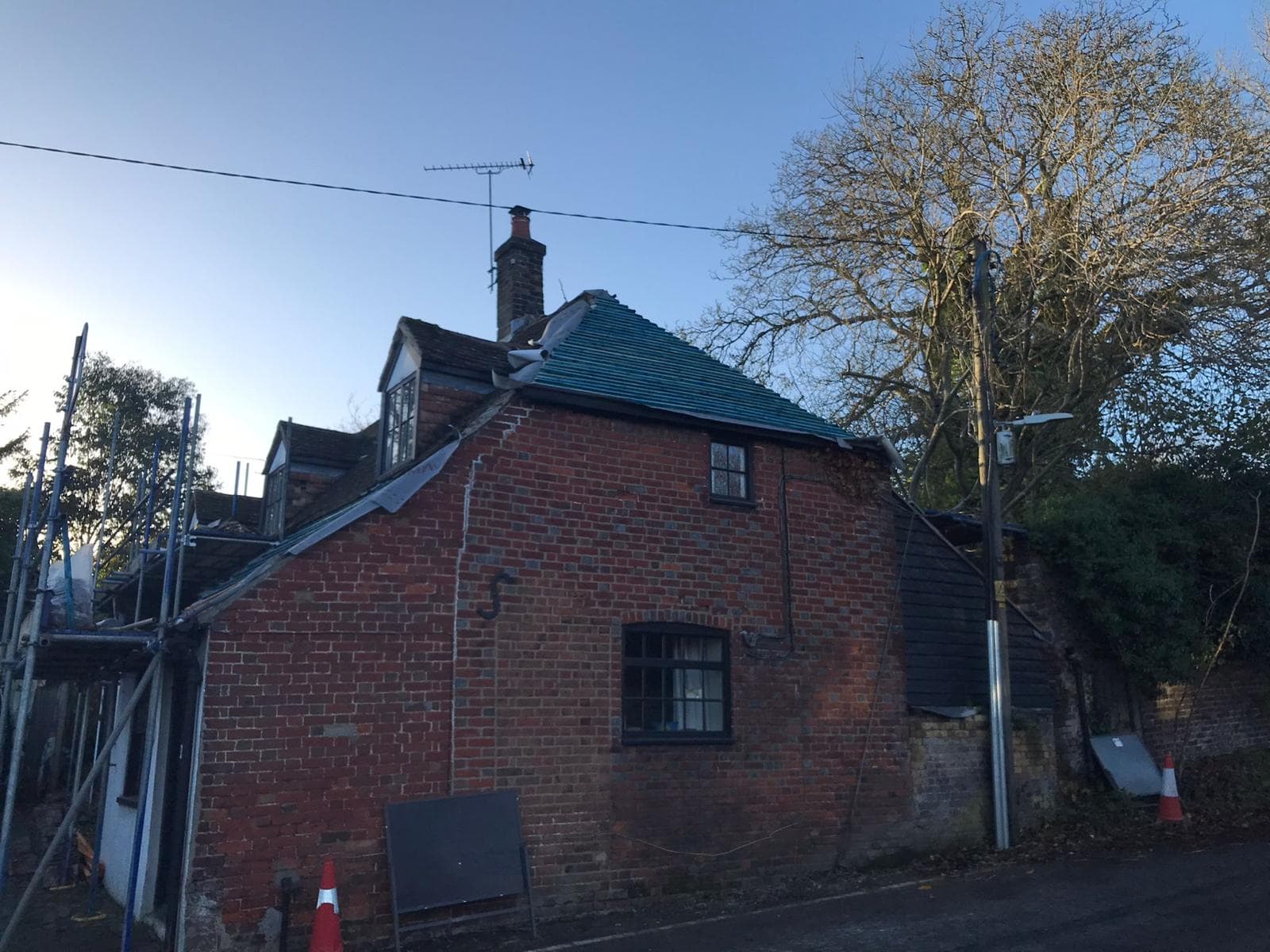 Roof Repair in Progress