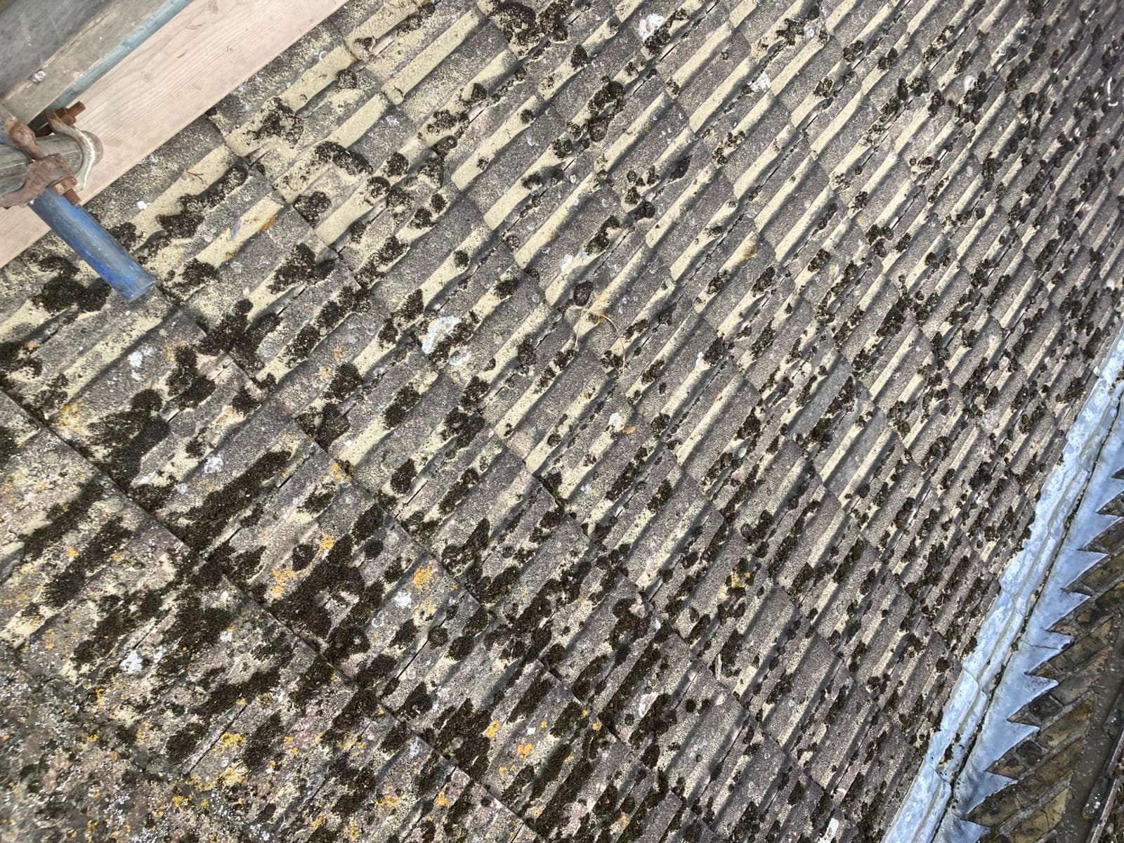 Roof repairs under way on a property in Lydd